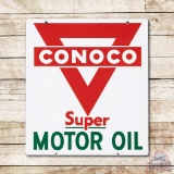Conoco Super Motor Oil Double Sided Porcelain Sign