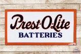 5' Prest-O-Lite Batteries Double Sided Porcelain Sign