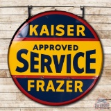 5' Kaiser Frazer Approved Service Two Piece Double Sided Porcelain Sign & Ring