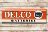1941 5' Delco Batteries Horizontal Self Framed Tin Sign