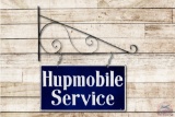 Hupmobile Service Double Sided Porcelain Sign & Hanger