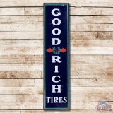 Goodrich Tires Porcelain Sign & Original Wood Frame