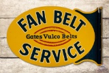 Gates Vulco Belts Fan Belt Service Metal Flange Sign