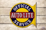 Auto-Lite Official Service Porcelain Flange Sign