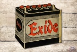 Exide Batteries Die Cut Tin Flange Sign