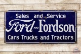 5' Ford & Fordson Sales Service Cars Trucks Tractors Porcelain Sign