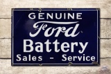 Genuine Ford Battery Sales & Service Porcelain Sign