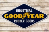 4' Goodyear Industrial Rubber Goods Double Sided Porcelain Sign & Wing Foot Logo