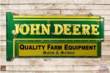 6' John Deere Double Sided Porcelain Neon Sign & Privilege Panel