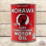 Full 1 Quart Mohawk 100% Pure Pennsylvania Motor Oil Can