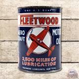 Fleetwood Aero Craft Motor Oil 1 Quart Can