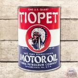 Tiona Tiopet 100% Pure Pennsylvania Motor Oil 1 Quart Can