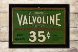 Valvoline Original Pennsylvania Oil 35c Per Quart Embossed Tin Sign