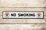 Texaco White T No Smoking Porcelain Sign