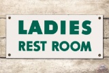 Sinclair Ladies Restroom Porcelain Sign