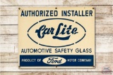 Ford Car Lite Authorized Installer Automotive Safety Glass Tin Sign