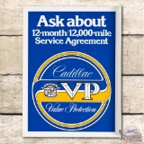 Cadillac Value Protection Service Agreement Tin Flange Sign
