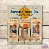 Early Gulf Supreme Auto Oil Tin Map Rack Sign