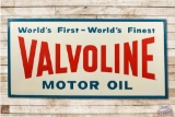 Valvoline World's First Finest Motor Oil Embossed Tin Sign