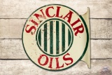 Sinclair Oils & Bar Logo Tin Flange Sign