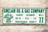 Sinclair Oils & Gas Company Well Sign & Derrick Logo Porcelain Sign