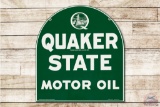 NOS Quaker State Motor Oil Tombstone Curb Sign