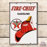 1947 Texaco Fire Chief Porcelain Pump Plate Sign (Small)