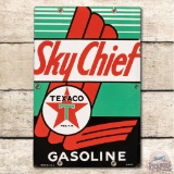 1947 Texaco Sky Chief Porcelain Pump Plate Sign (Small)
