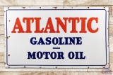 6' Atlantic Gasoline Motor Oil Porcelain Sign