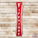 6' Firestone Tires Die Cut Vertical Tin Sign