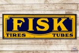 6' Fisk Tires & Tubes Porcelain Sign & Frame