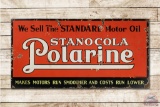 3' Standard Motor Oil Stanocola Polarine Porcelain Sign