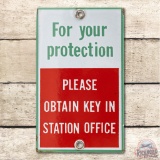 Associated For Your Protection Key In Office Porcelain Sign