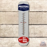 Prestone Anti-Freeze Set Safe Sure Porcelain Thermometer Sign