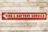 Firestone Tire & Battery Service Double Sided Tin Sign