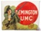 Remington UMC .22 Caliber Die Cut Cardboard Countertop Display Easel Back Sign