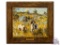 Federal Cartridge Corp. Cardboard Easel Back Advertising Sign With Dogs Dark Frame