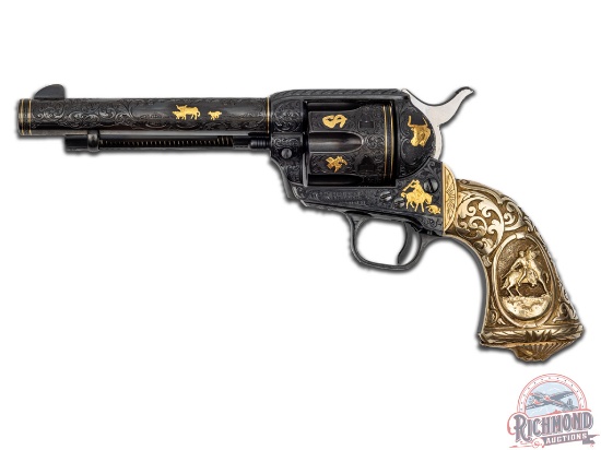 Engraved & Gold Inlaid 1st Gen Colt Single Action Army Revolver Frm. of the Robert M. Lee Collection