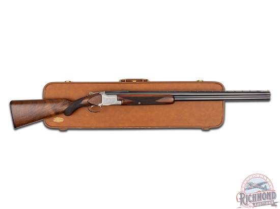 Double Signed Felix Funken Engraved Belgian Browning Superposed Grade II Pigeon Grade Shotgun