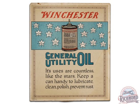 Winchester General Utility Oil Easel Back Countertop Display Sign