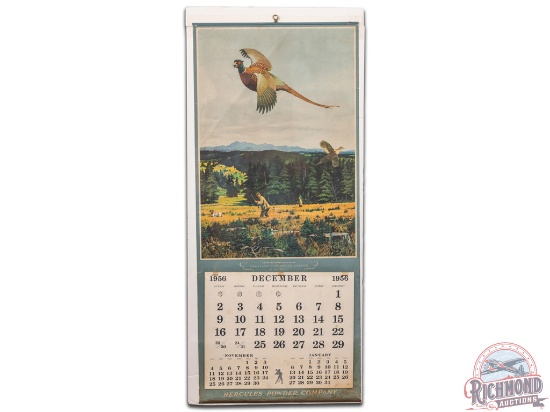 1956/57 Hercules Powder Company Paper Calendar With Pheasant