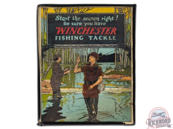 Winchester Fishing Tackle & Carving Set Cardstock Double Sided Sign