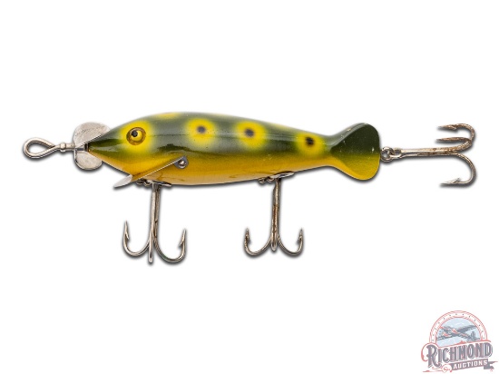 Scarce Heddon 3009b Spindiver Frog Spot Fishing Lure