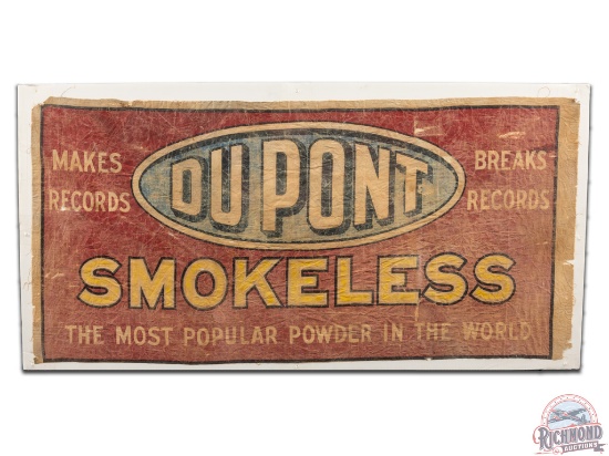 DuPont Smokeless "Makes Records Breaks Records" Canvas Banner