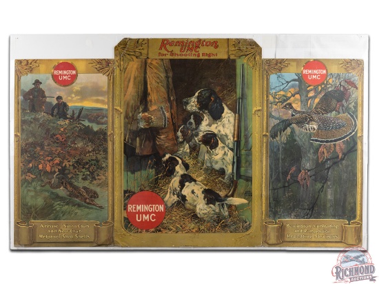 Remington UMC "For Shooting Right" Cardboard Tri-Fold Countertop Store Display Sign