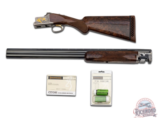 Engraved Browning Grade VI Citori Lightning Over/Under Shotgun & Original Box
