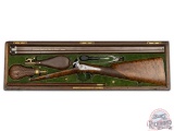 Delpire Cased Percussion Muzzleloading 20 Gauge Side By Side Shotgun & Case