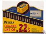 Peters Complete Line Of .22's Cardboard Easel Back Countertop Display Sign