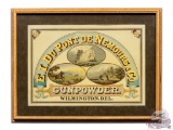 Extremely Rare E.I. DuPont De Nemours & Co. Gunpowder Metal Sign