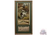 Amazing 1910 Harrington And Richardson Arms Co. Worchester Mass. Framed Paper Calendar